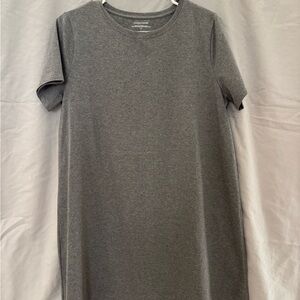 Eileen Fisher Charcoal Short Sleeve Jersey Dress